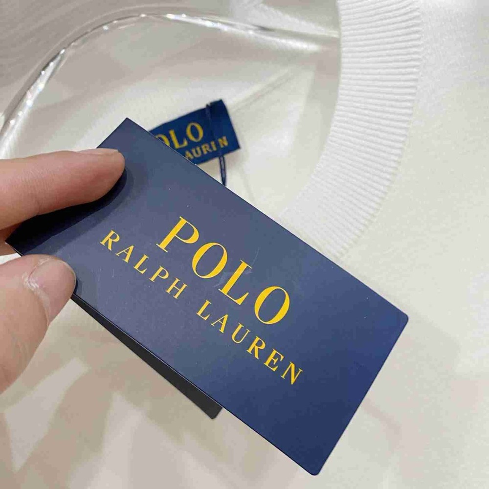 Polo by Ralph Lauren Classic White Tee with Navy Emblem - Picture 4 of 9